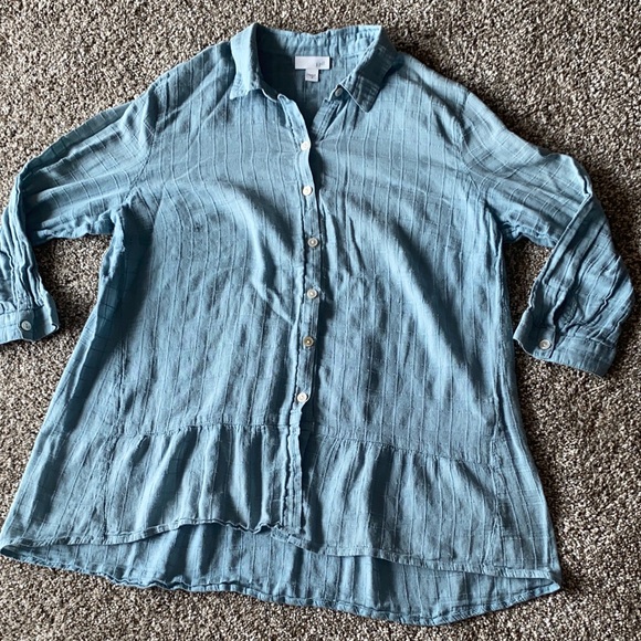 J. Jill Tops - J. Jill Light Blue Button-Down Shirt H